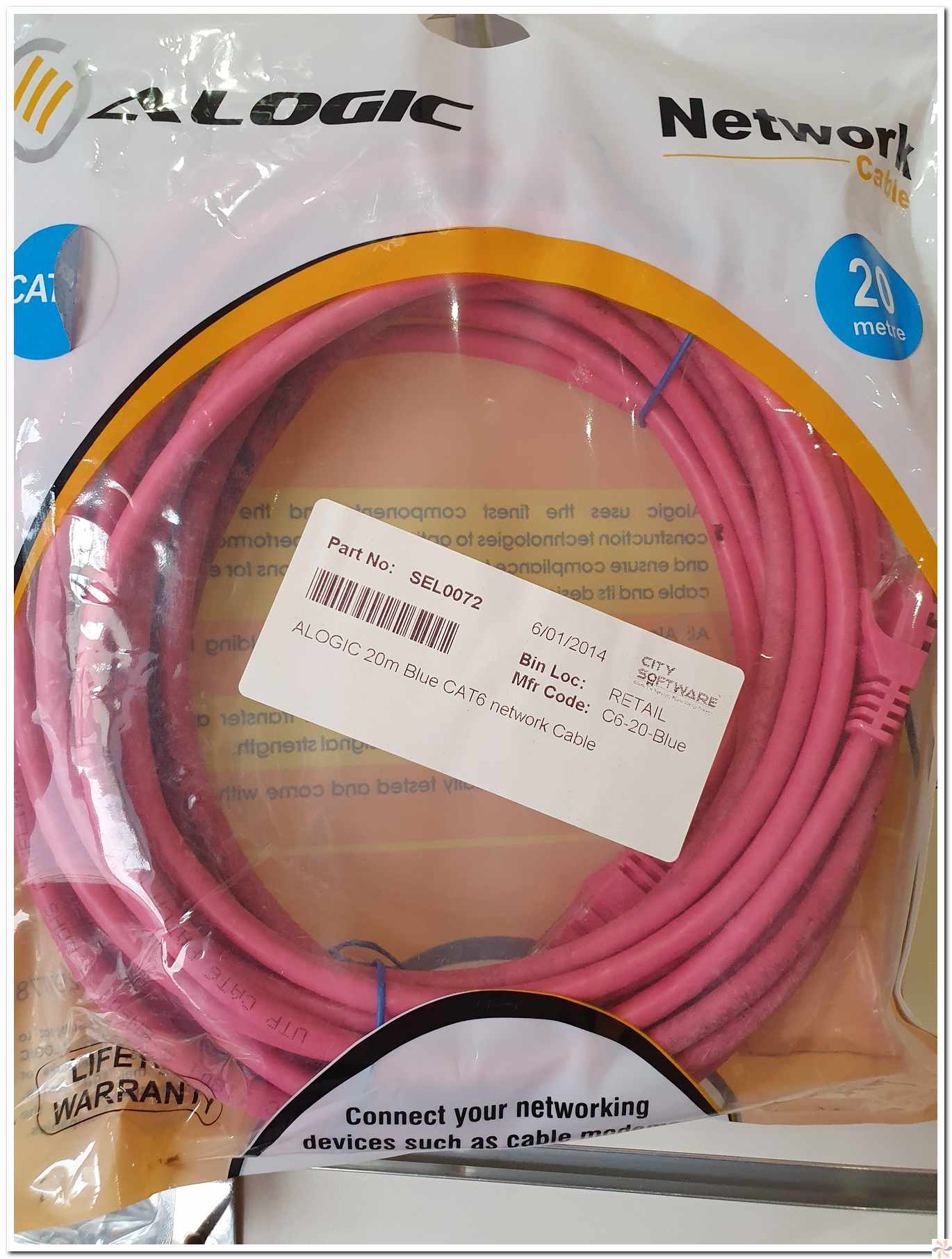 Ethernet Cable CAT 6 Blue 20M